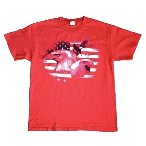 Vintage American Eagle T-Shirt Large Red Short Sleeve - Picture 1 of 6